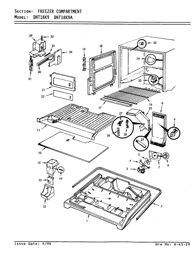 Diagram for DNT18K9 (BOM: 9A91A)