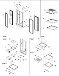 Diagram for 10 - Hinges, & Refrigerator Shelving