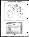 Diagram for 07 - Plain Oven Door Assy-20`` Model Only