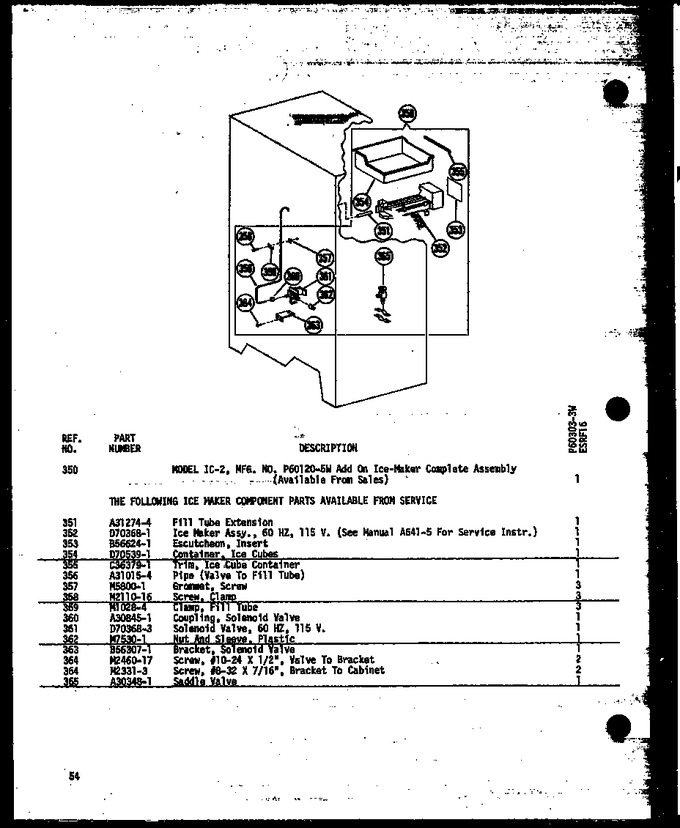 Diagram for ESRF16-C (BOM: P3030303W C)