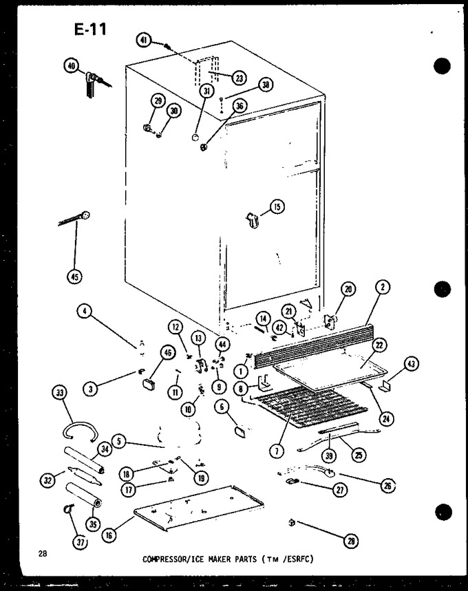 Diagram for ESRFC16E (BOM: P7464514W)