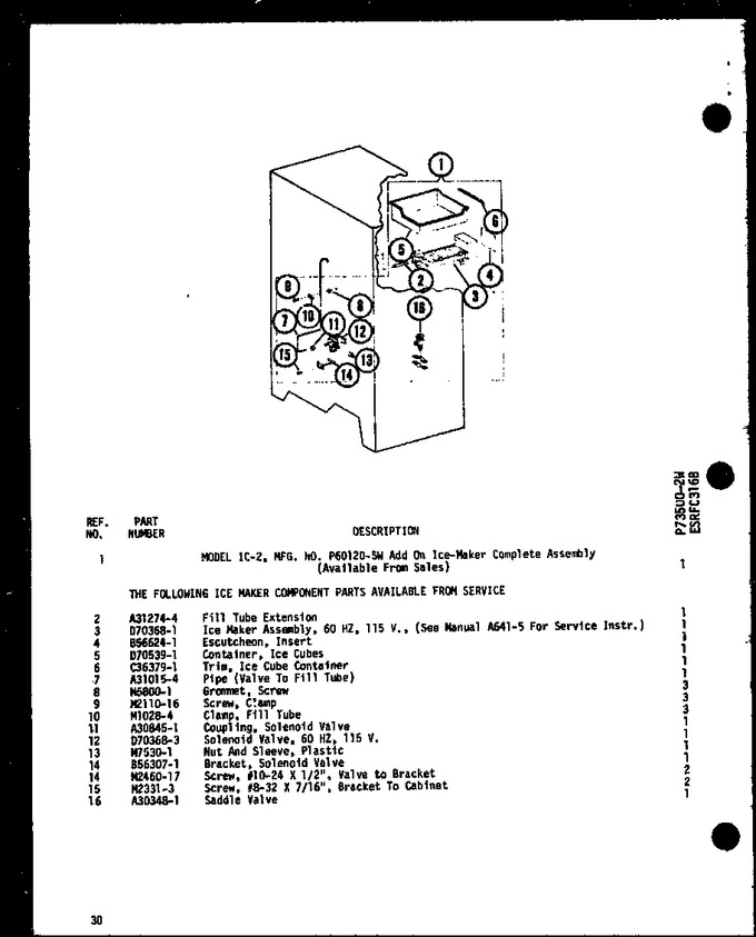 Diagram for ESRFC316B-A (BOM: P7350002W A)