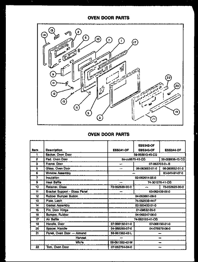 Diagram for ESS341-OF (BOM: ESS3410OF)