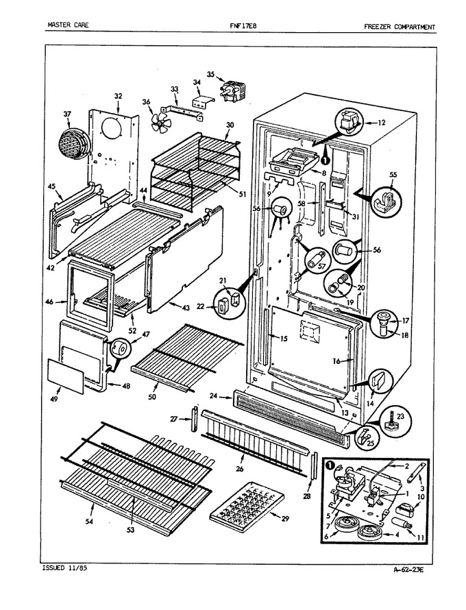 Diagram for FNF17E8 (BOM: EY44A)