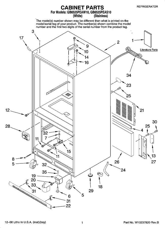 Diagram for GB6525PEAW10