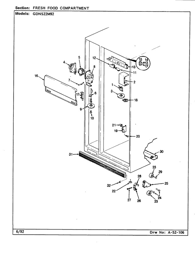 Diagram for GDNS22M92 (BOM: CP33A)