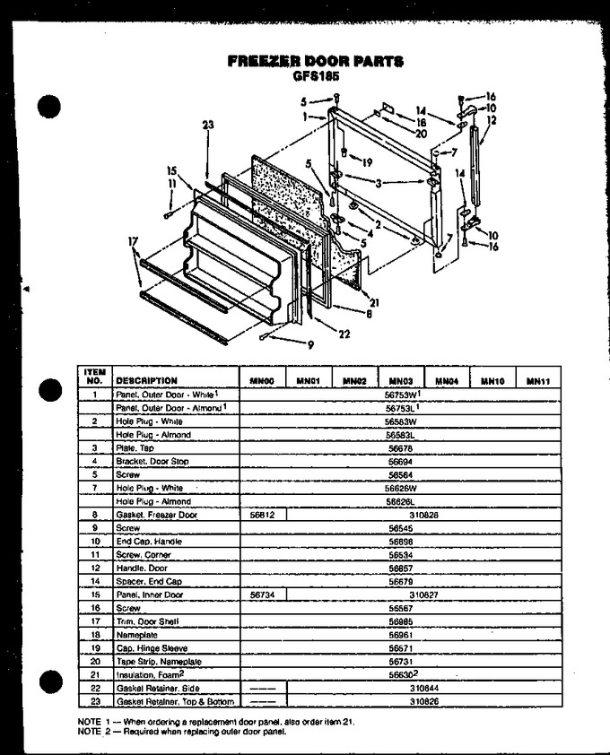 Diagram for GFS185/MN03