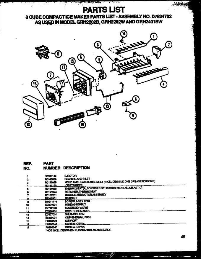 Diagram for GRH2202W (BOM: P1168102W W)