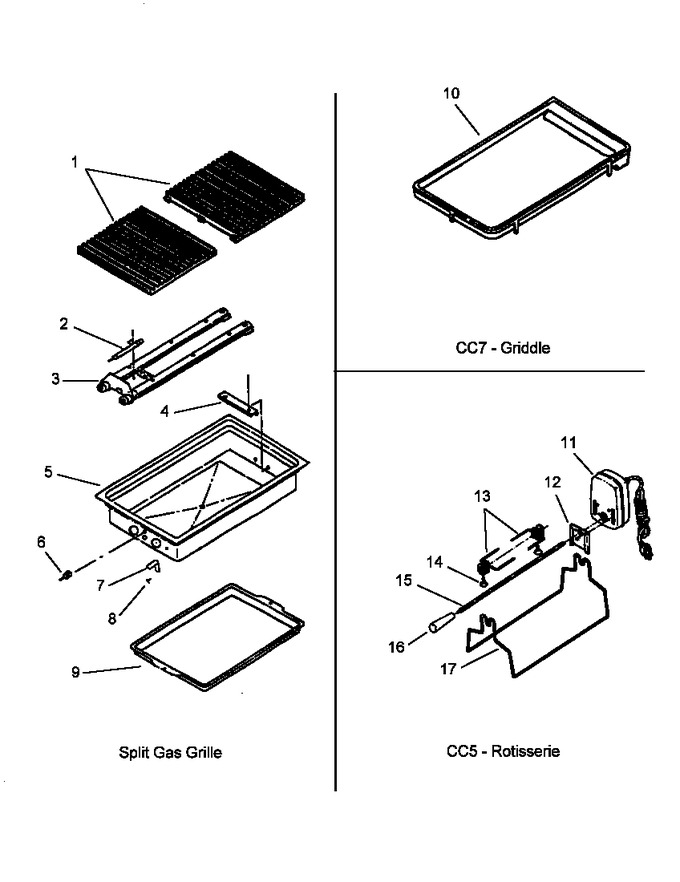 Diagram for GRILL-SPLIT (BOM: GRILL SPLIT)