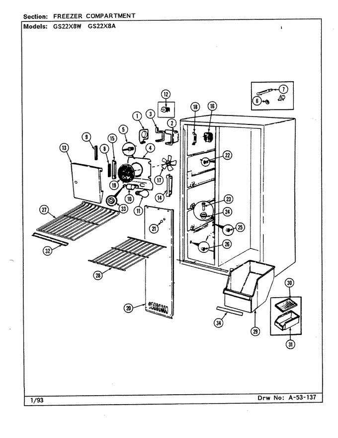 Diagram for GS22X8W (BOM: DR16A)