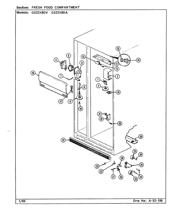 Diagram for GS22X8DV (BOM: DR33B)