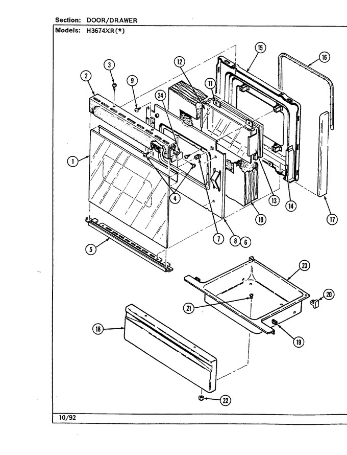 Diagram for H3674XRW