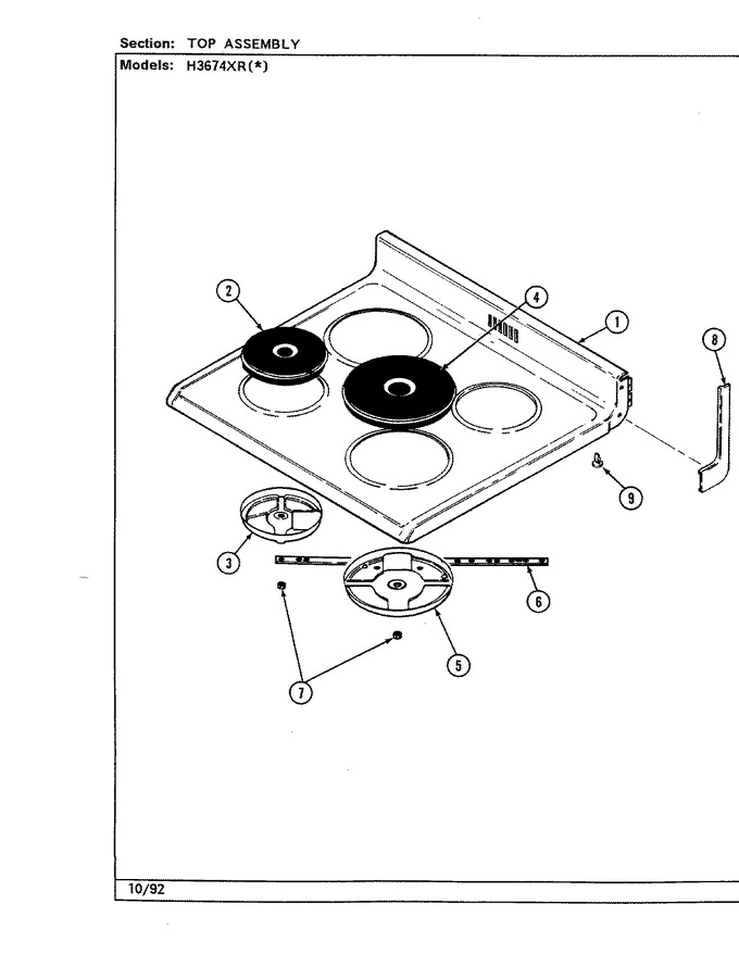 Diagram for H3674XRW