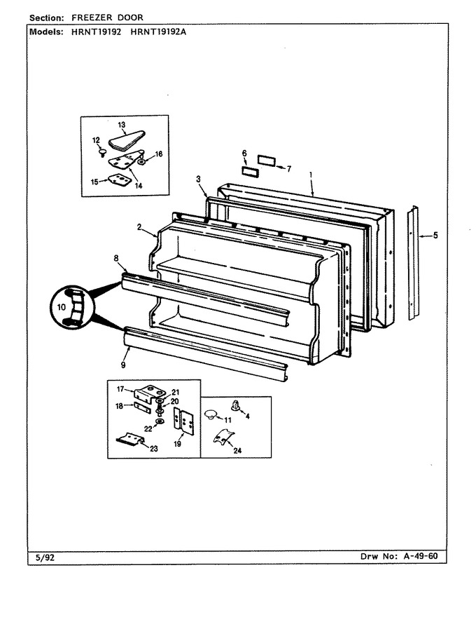 Diagram for HRNT19192A (BOM: CF52A)