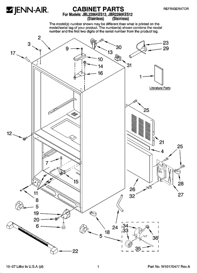 Diagram for JBL2286KES12