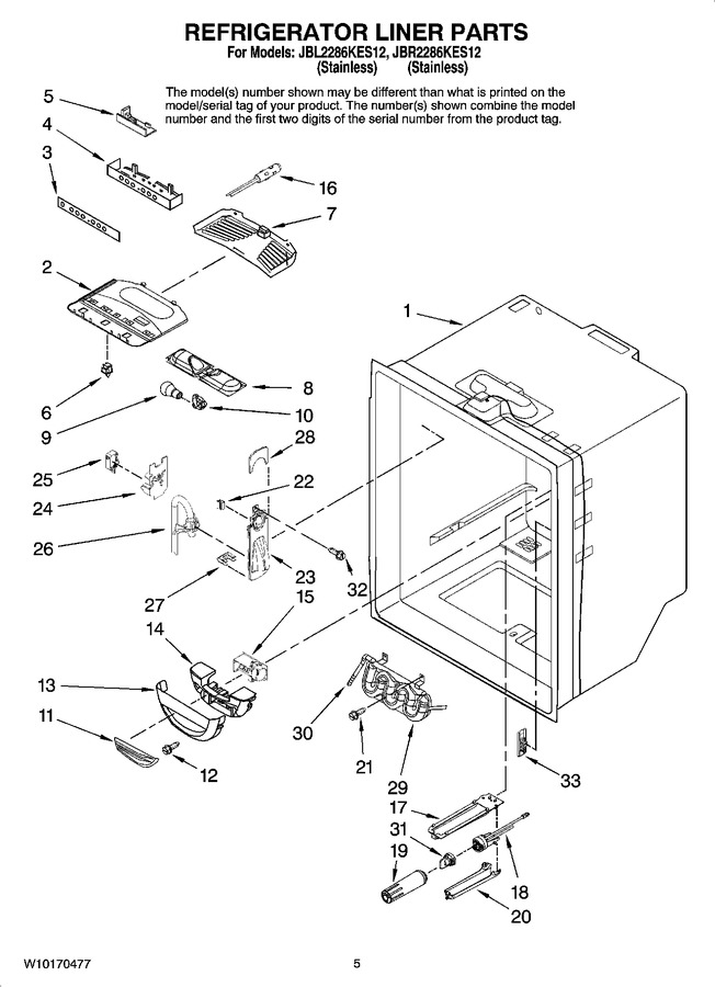 Diagram for JBL2286KES12