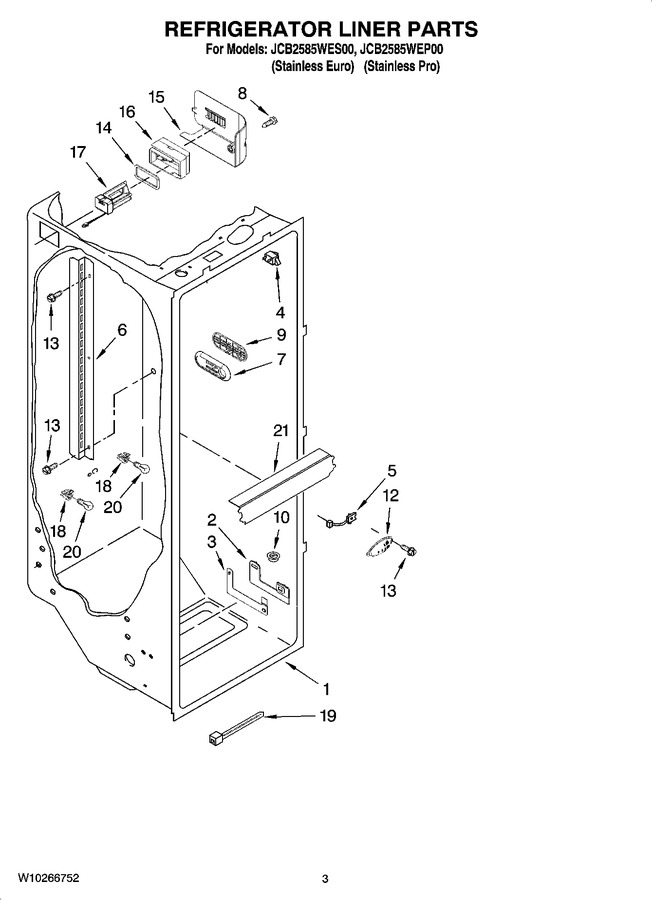 Diagram for JCB2585WEP00