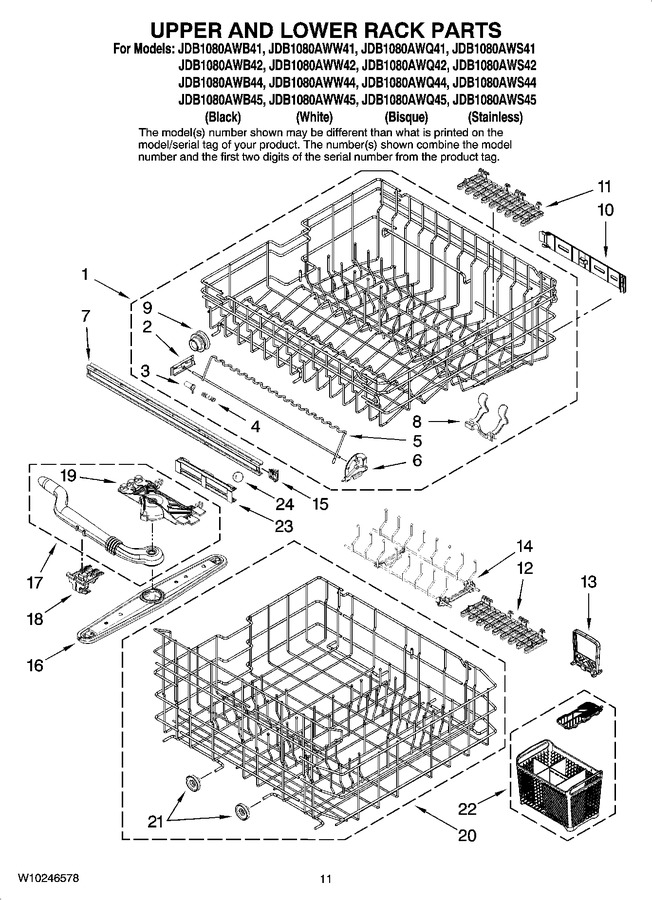 Diagram for JDB1080AWW45