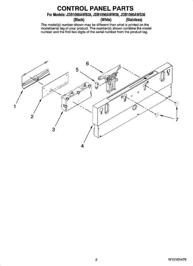 Diagram for JDB1090AWS36