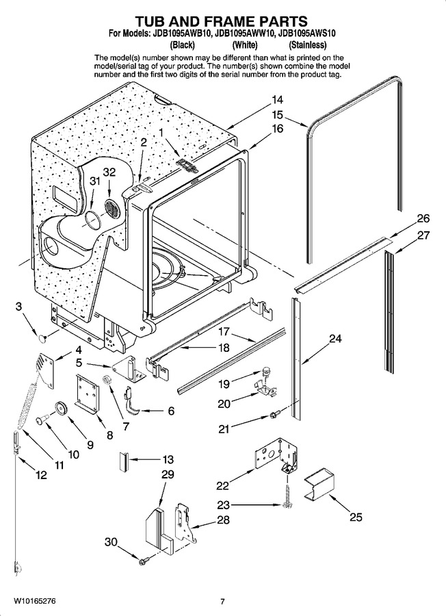 Diagram for JDB1095AWW10