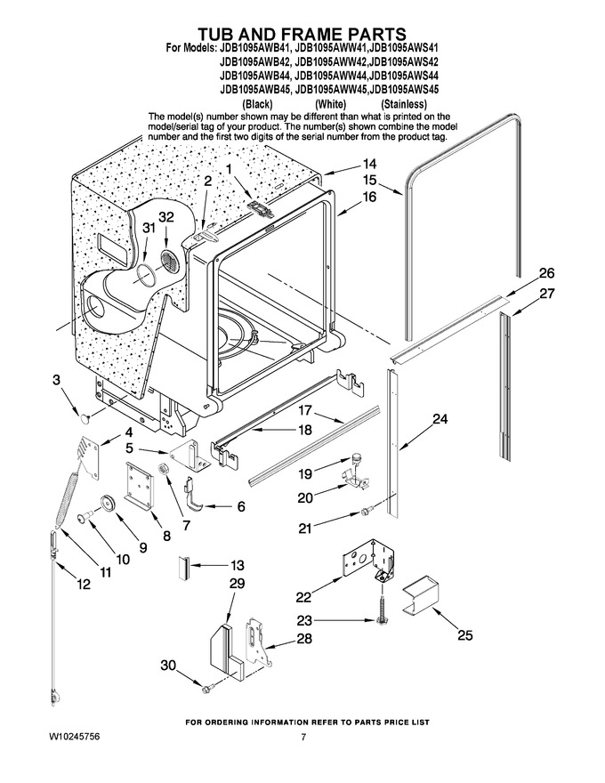 Diagram for JDB1095AWS42