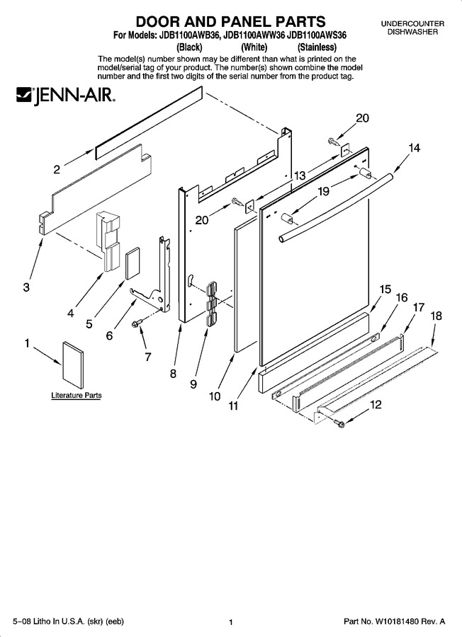 Diagram for JDB1100AWS36