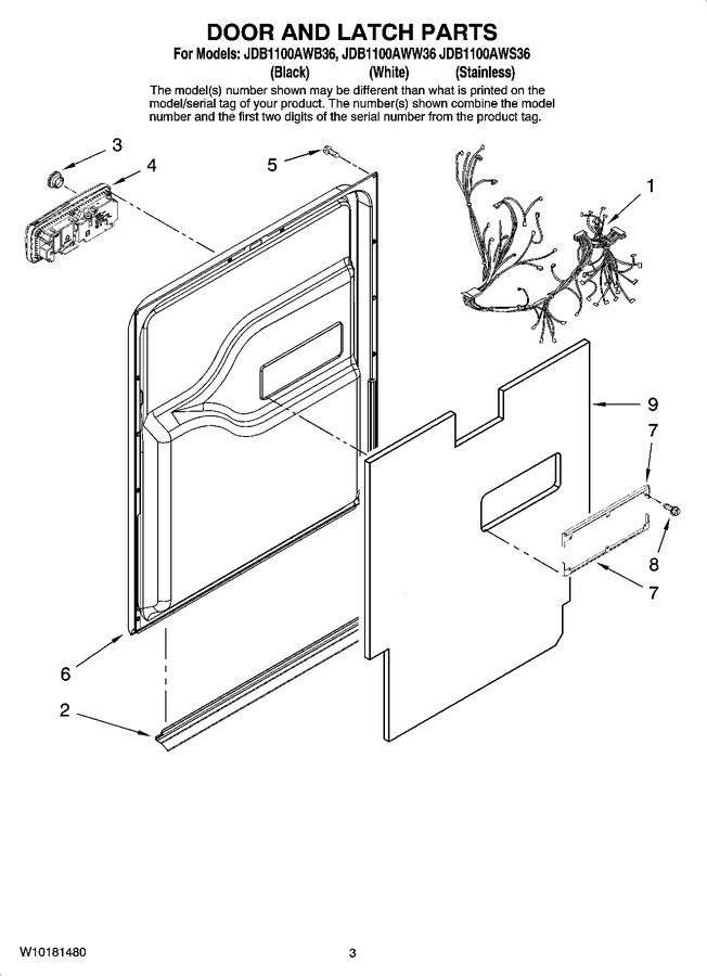 Diagram for JDB1100AWW36