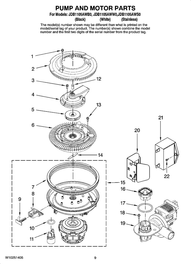 Diagram for JDB1105AWS0