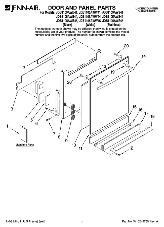 Diagram for JDB1105AWS41