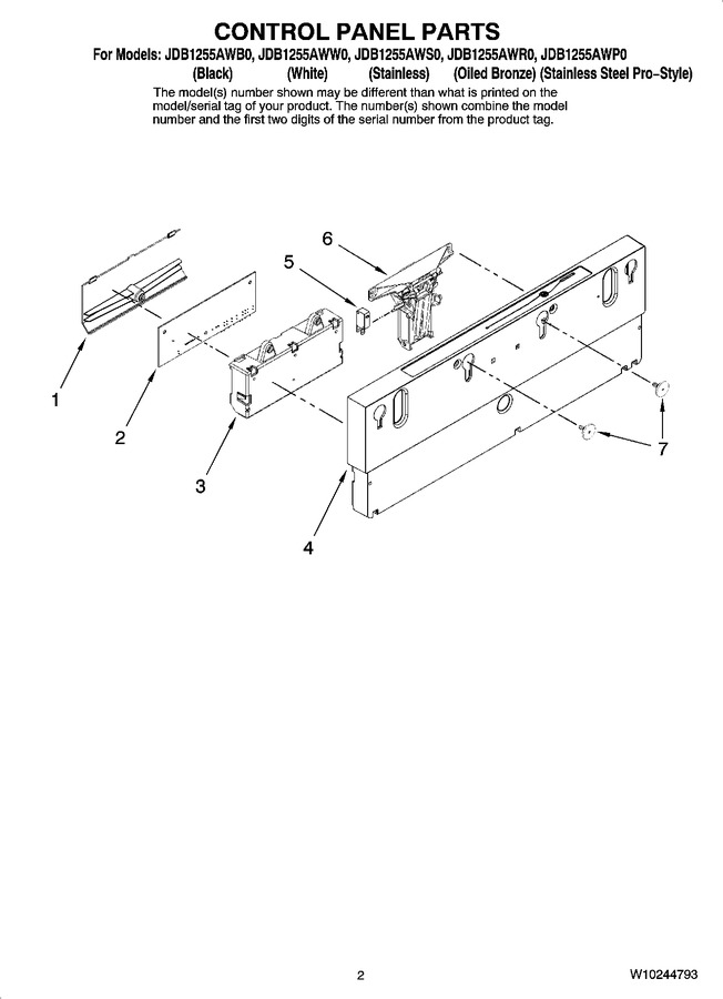 Diagram for JDB1255AWW0