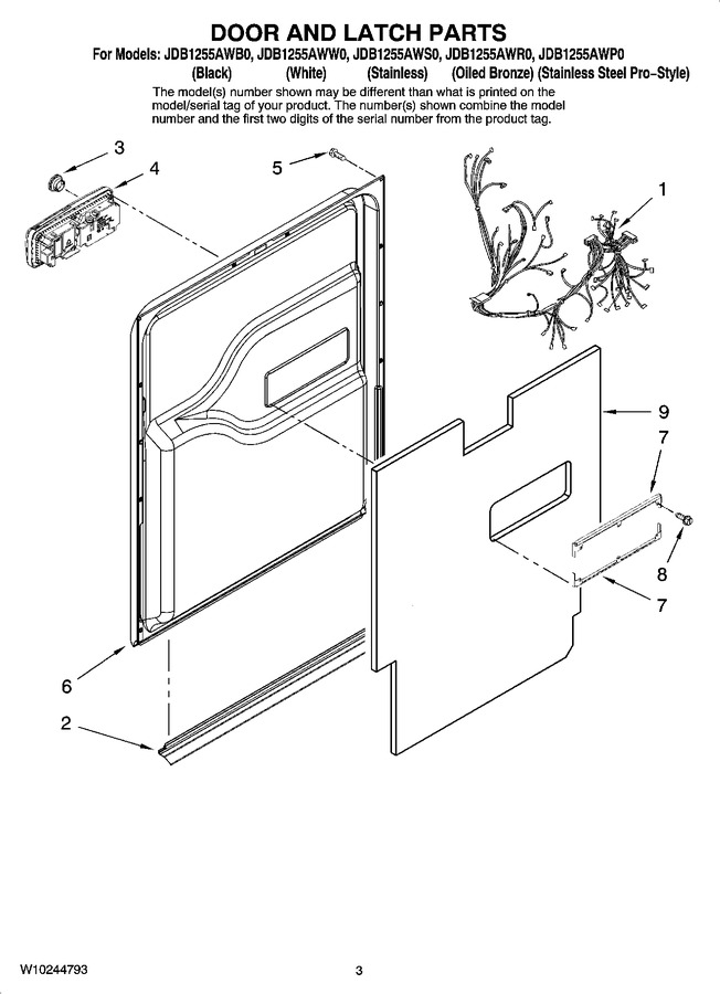 Diagram for JDB1255AWW0