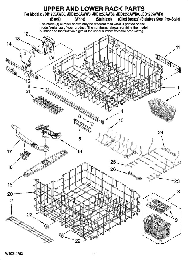 Diagram for JDB1255AWW0