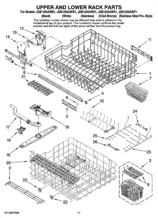 Diagram for JDB1255AWW1