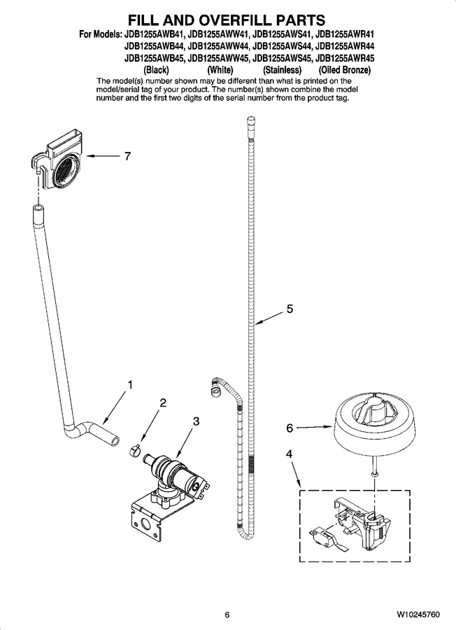 Diagram for JDB1255AWW44