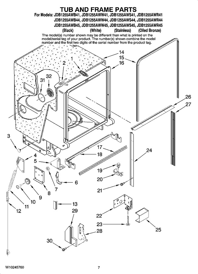 Diagram for JDB1255AWR44