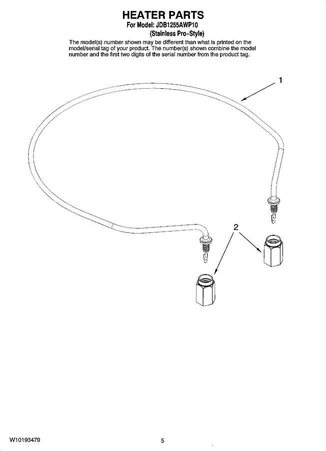 Diagram for JDB1255AWP10