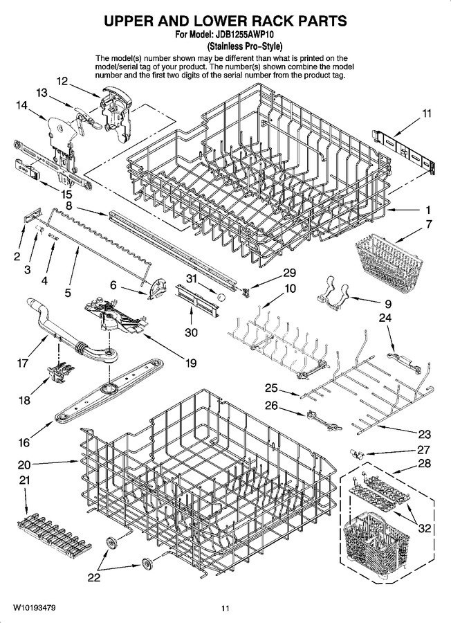 Diagram for JDB1255AWP10