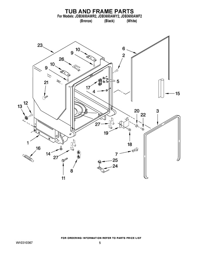 Diagram for JDB3650AWF2