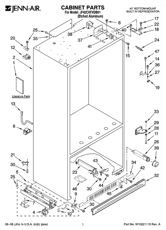 Diagram for JF42CXFXDB01