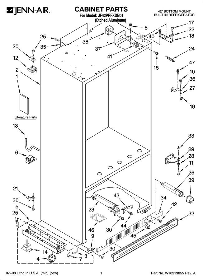 Diagram for JF42PPFXDB01