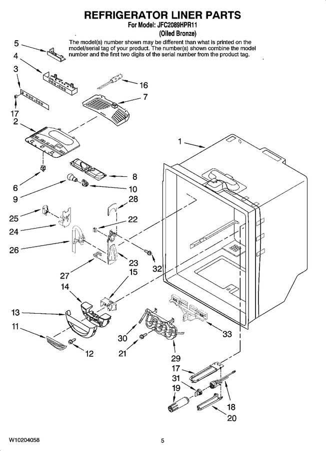 Diagram for JFC2089HPR11