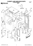 Diagram for 01 - Cabinet Liner And Door Parts