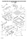 Diagram for 02 - Evaporator, Ice Cutter Grid And Water Parts