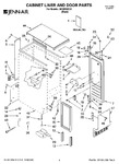 Diagram for 01 - Cabinet Liner And Door Parts