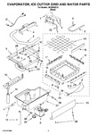 Diagram for 02 - Evaporator, Ice Cutter Grid And Water Parts