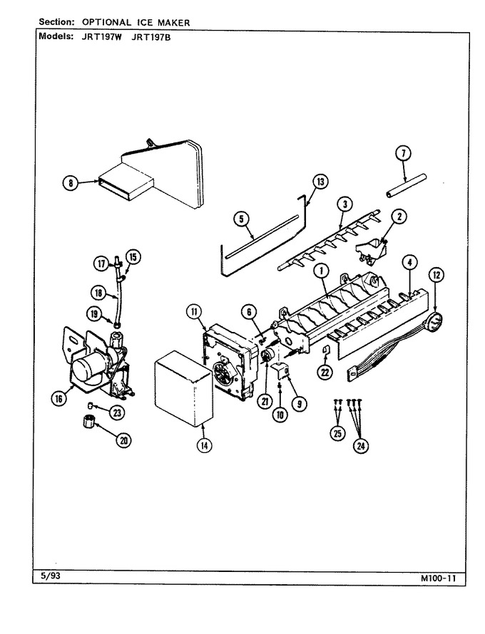 Diagram for JRT197W (BOM: DE80A)