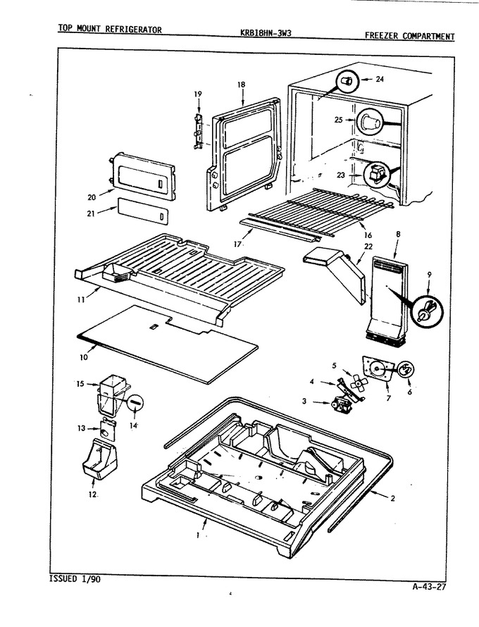 Diagram for KRB18HA3W3 (BOM: 9D35A)