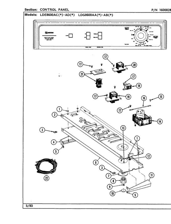 Diagram for LDE8600ACW