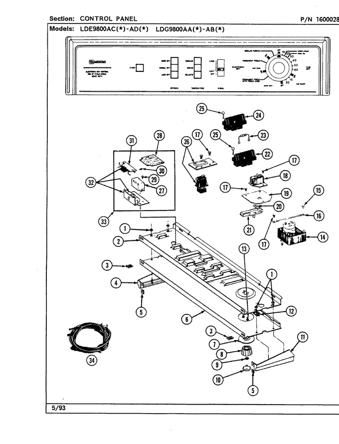 Diagram for LDE9800ADW