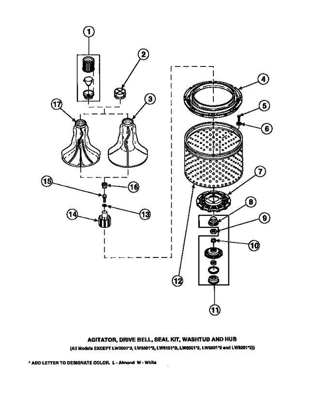 Diagram for LW8413W2B (BOM: PLW8413W2 A)